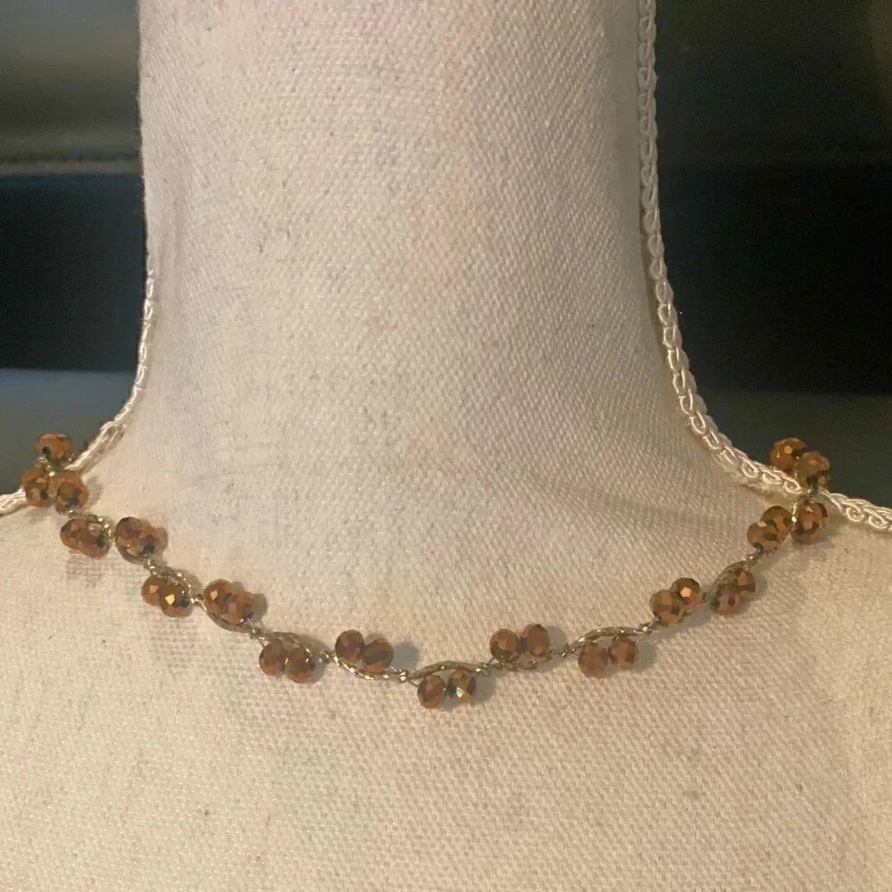 Bronzy Brown Vine Choker Necklace
